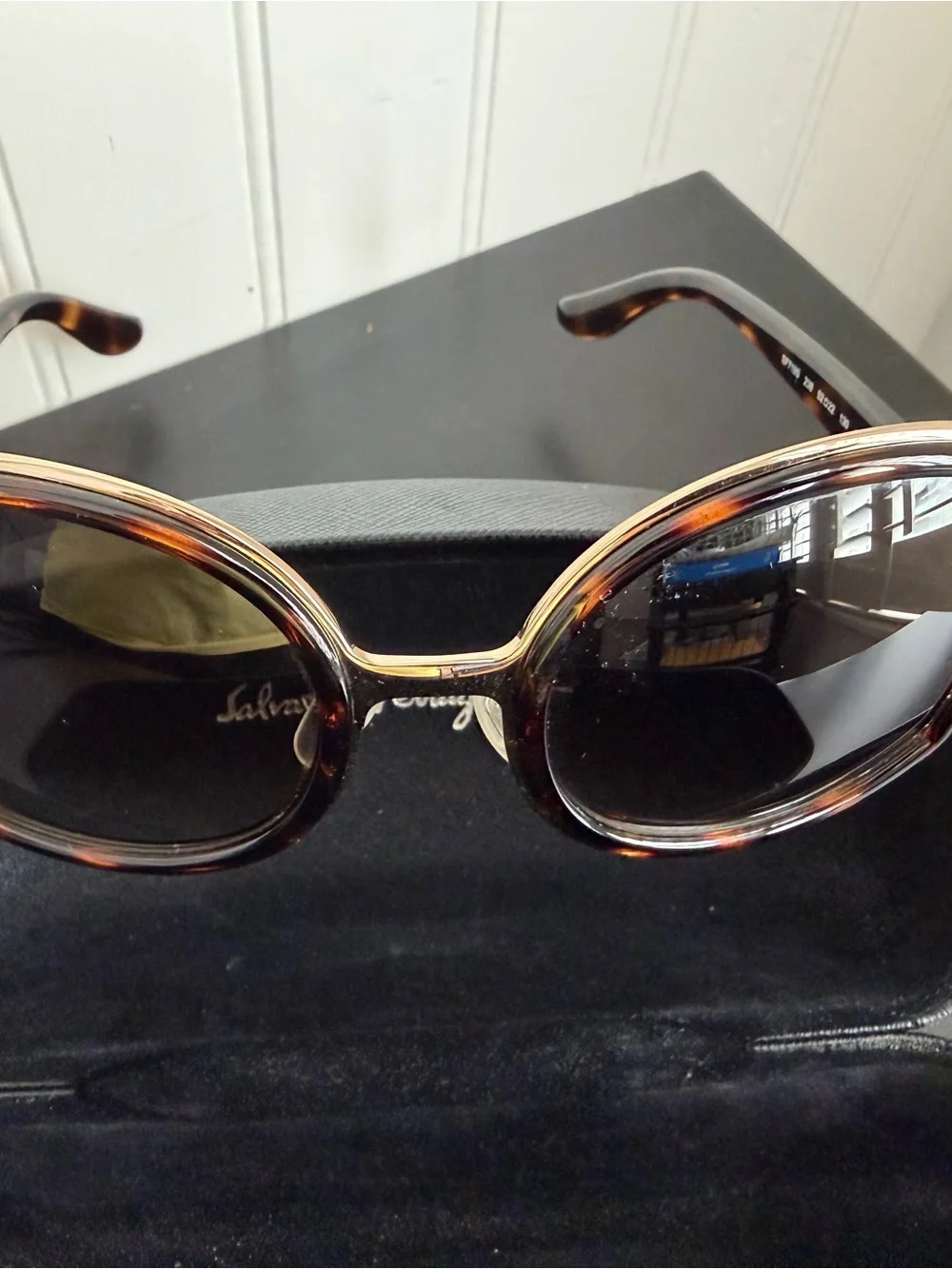 Salvatore Ferragamo Tortoiseshell Frame with Brown Gradient Lenses Sunglasses